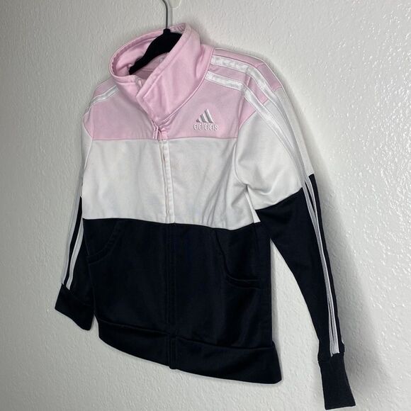 Adidas Pink White & Black Track Jacket 2T - Picture 2 of 7